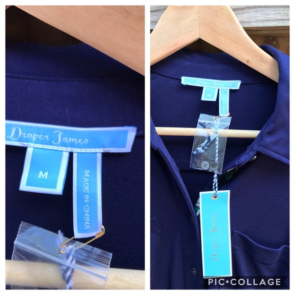 🎉Host Pick🎉Draper James Navy Blue Shirt Dress. - Picture 5 of 6